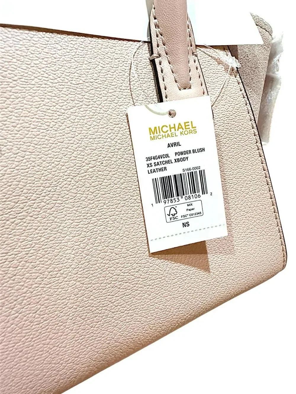 Michael Kors XS Avril Small Satchel Crossbody Handbag in Light Pink NWT